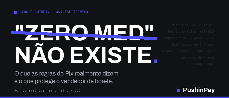 "Zero MED" não existe: o que as regras do Pix realmente dizem